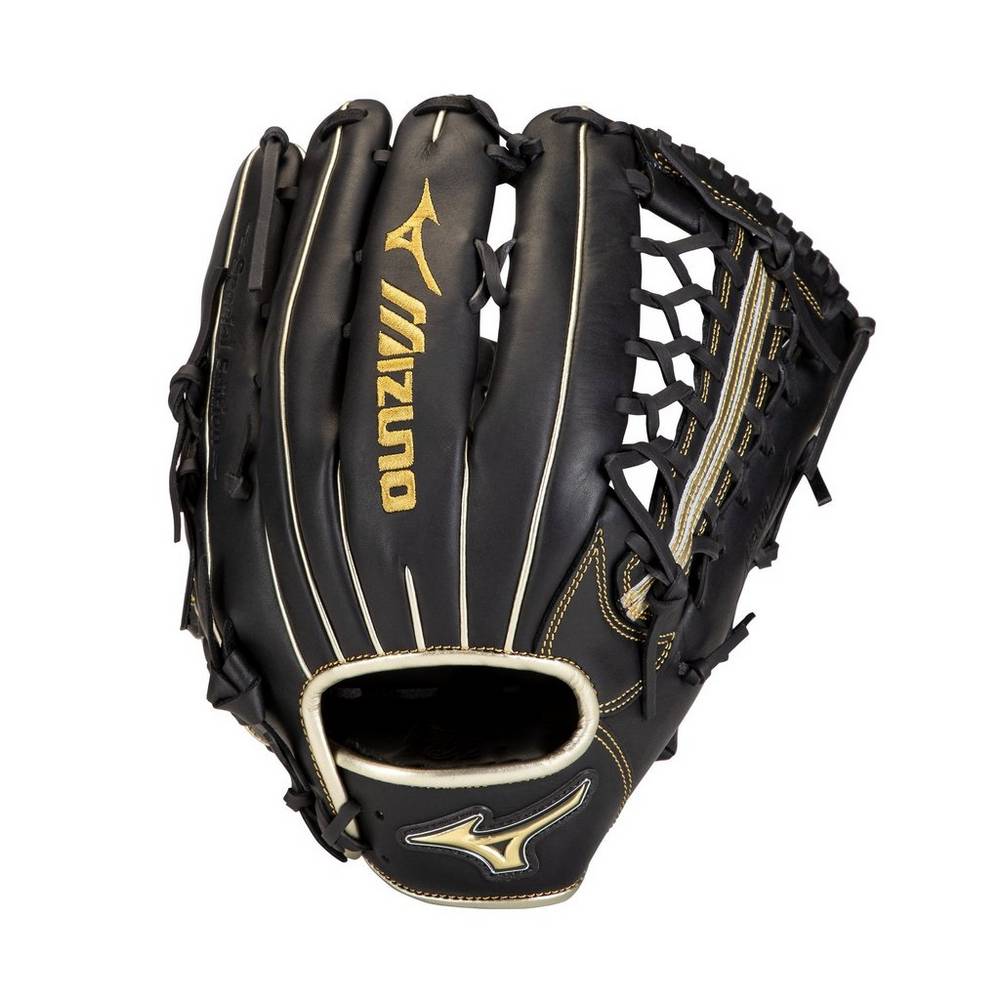 Mizuno Men's MVP Prime SE Outfield Baseball Glove 12.75" Black/Gold (312843-LXJ)